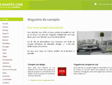 Tablet Screenshot of canapes-cuir.fr